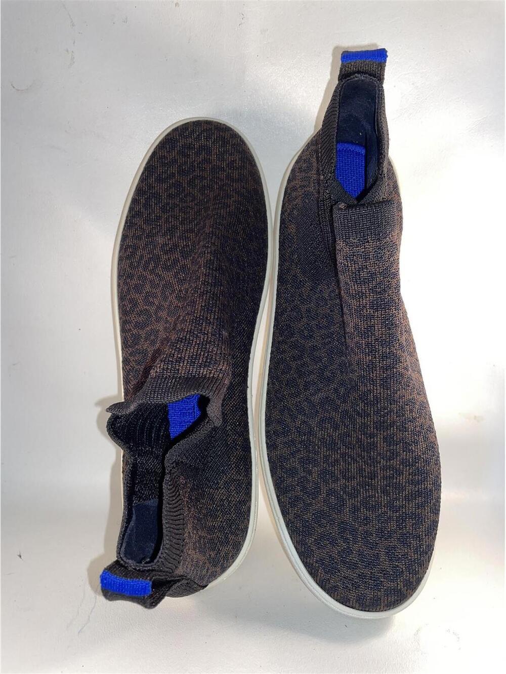 Rothy's Sneakers High Top Brown Black Spots Shoes Size 9 New